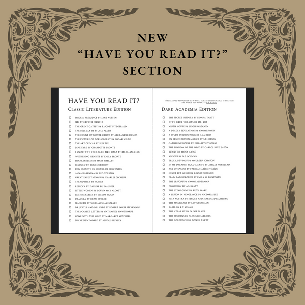 2025 DARK ACADEMIA READING JOURNAL (discounted)