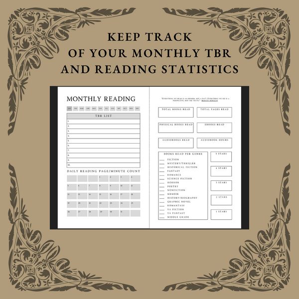 2025 DARK ACADEMIA READING JOURNAL (discounted)