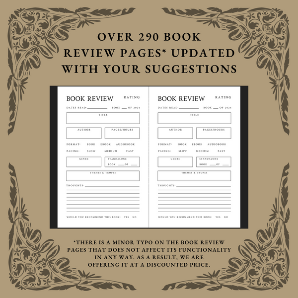 2025 DARK ACADEMIA READING JOURNAL (discounted)