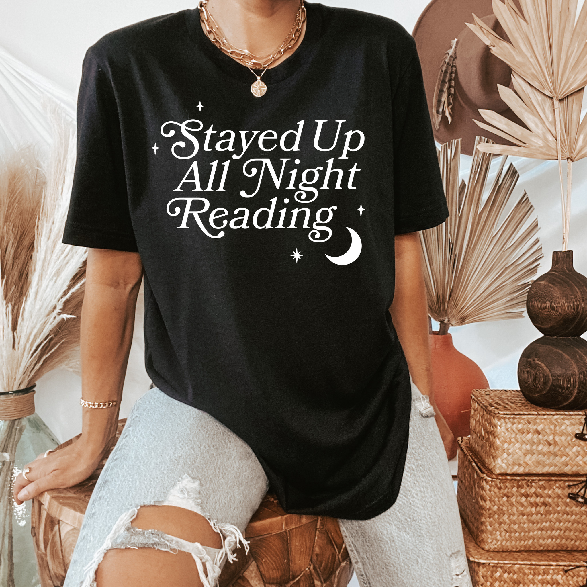 ALL NIGHT READING Bookish T-Shirt