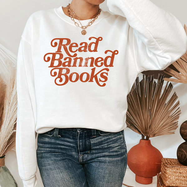 READ BANNED BOOKS Bookish Crewneck Sweatshirt