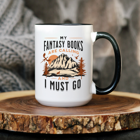 "My Fantasy Books" Bookish 15 oz Ceramic Mug