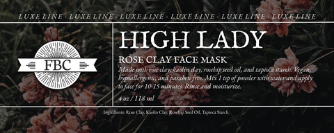 LUXE LINE: High Lady Rose Clay Face Mask (4oz)
