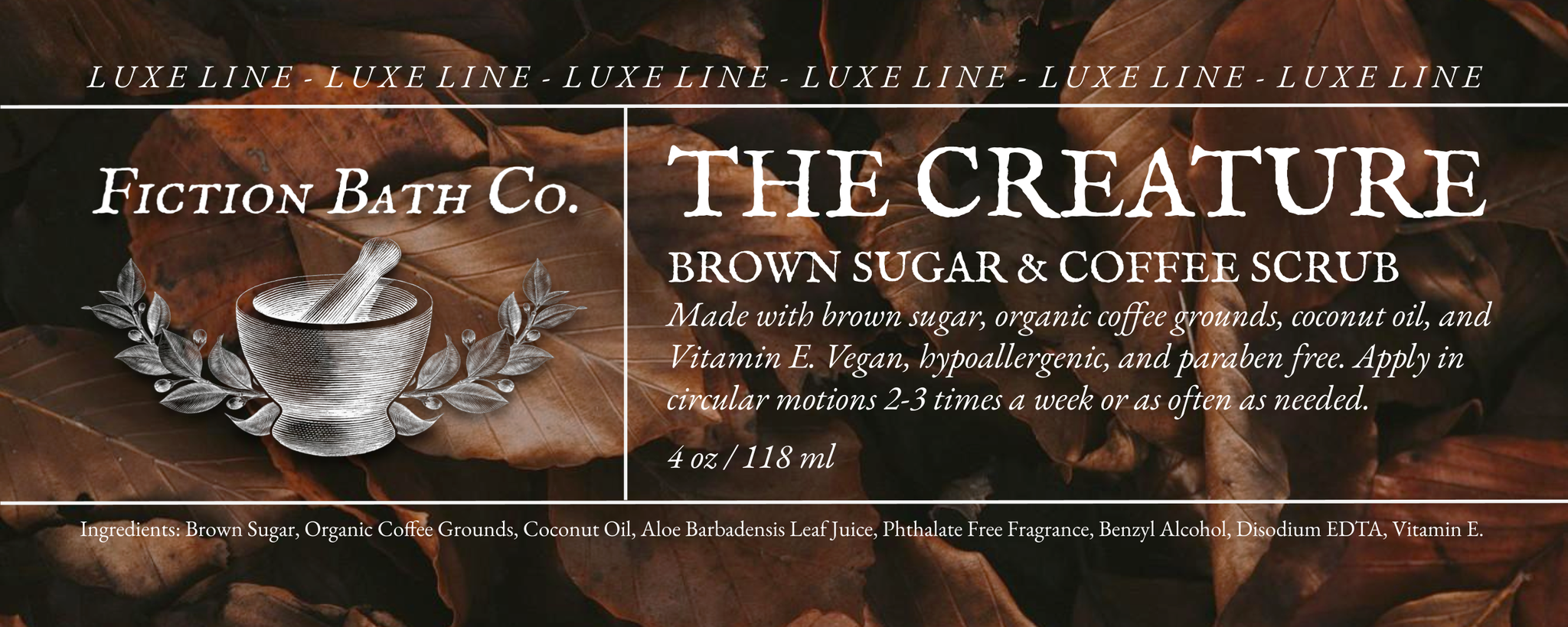 LUXE LINE: The Creature Brown Sugar & Coffee Scrub (4oz)