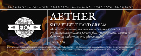 LUXE LINE: AETHER Shea Velvet Hand Cream (4oz)